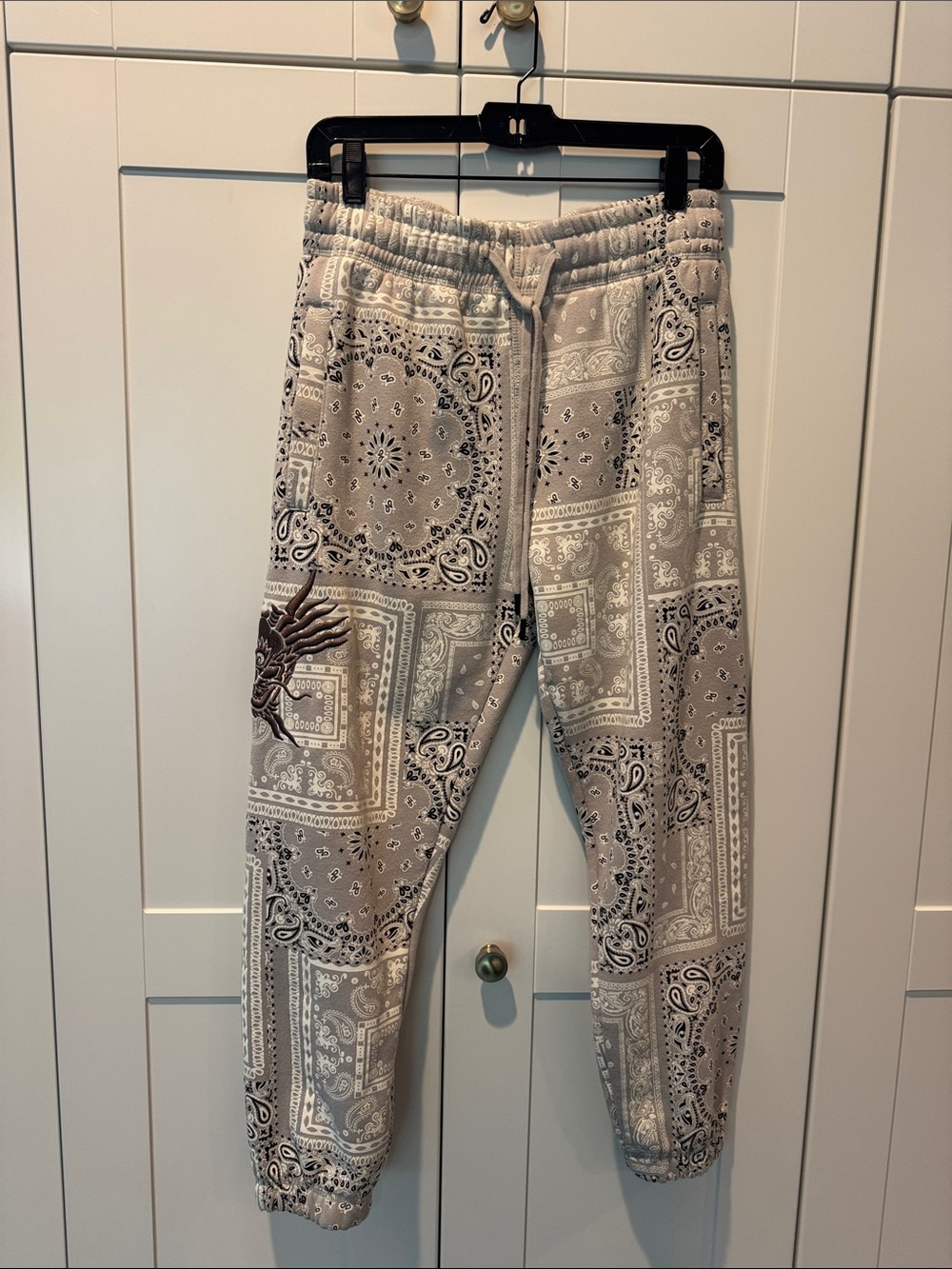 Bandana-Print light Gray Men's Jogger Pants